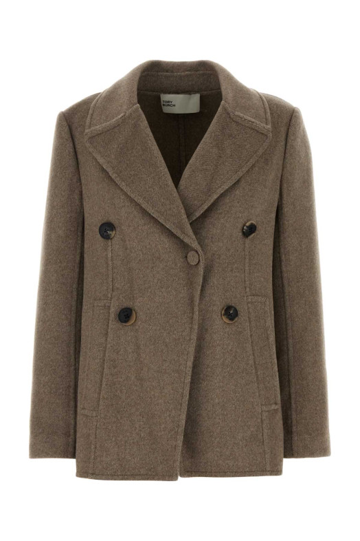 Dove grey wool blend coat TORY BURCH (176371) Dove grey wool blend coat TORY BURCH (176371)