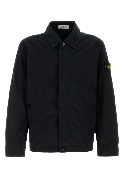 Black stretch polyester jacket Black STONE ISLAND (410002542)