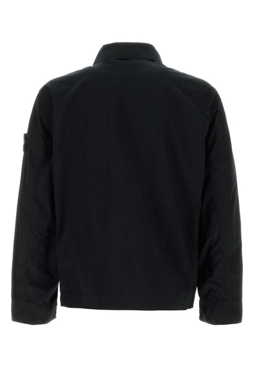 Black stretch polyester jacket Black STONE ISLAND (410002542)