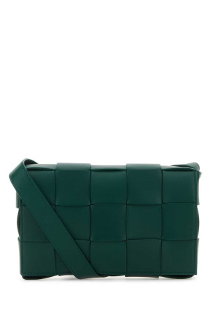 Bottle green nappa leather Cassette crossbody bag BOTTEGA VENETA (578004VMAY1)
