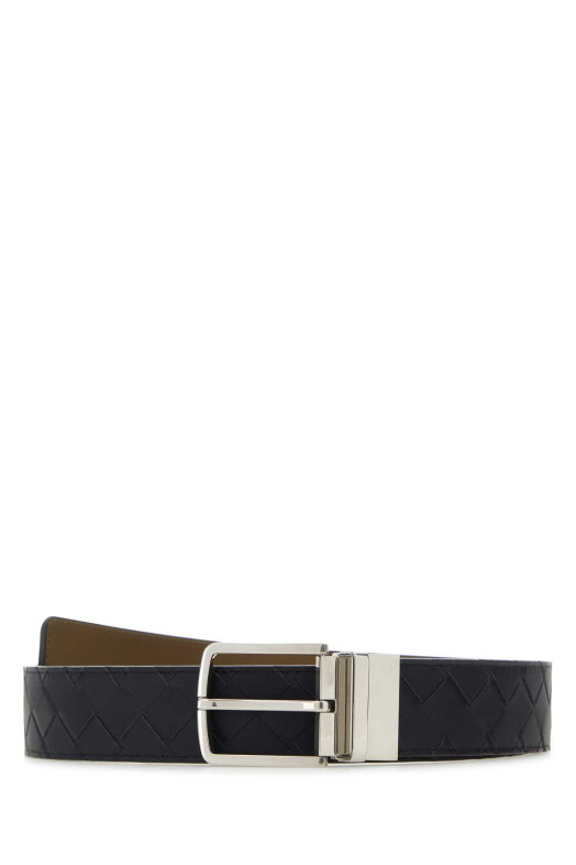 Черный кожаный ремень BOTTEGA VENETA (652944VCPQ1)