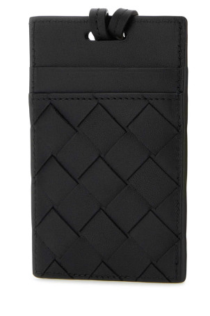 Black leather card holder BOTTEGA VENETA (755574VCPQ1)