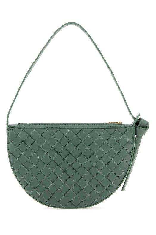 Кожаная сумка через плечо Mini Sunrise цвета шалфейной зелени BOTTEGA VENETA (763747VCPP3)