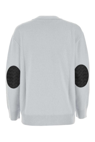 Кардиган з еластичної кашемірової суміші блакитного кольору BOTTEGA VENETA (774699V2MM0)