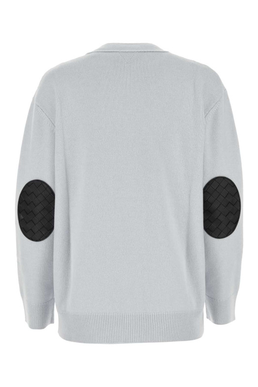 Кардиган з еластичної кашемірової суміші блакитного кольору BOTTEGA VENETA (774699V2MM0)