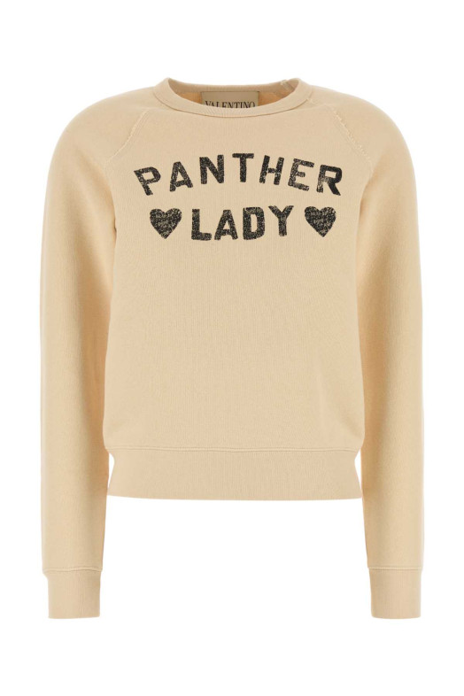 Cream cotton sweatshirt VALENTINO GARAVANI (7B3MF24S9HB)