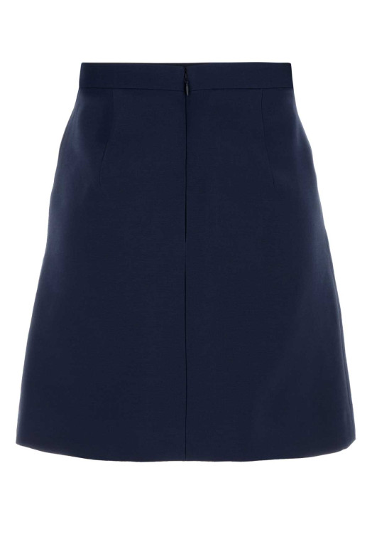 Navy blue wool blend skirt VALENTINO GARAVANI (7B3RADP61CF)