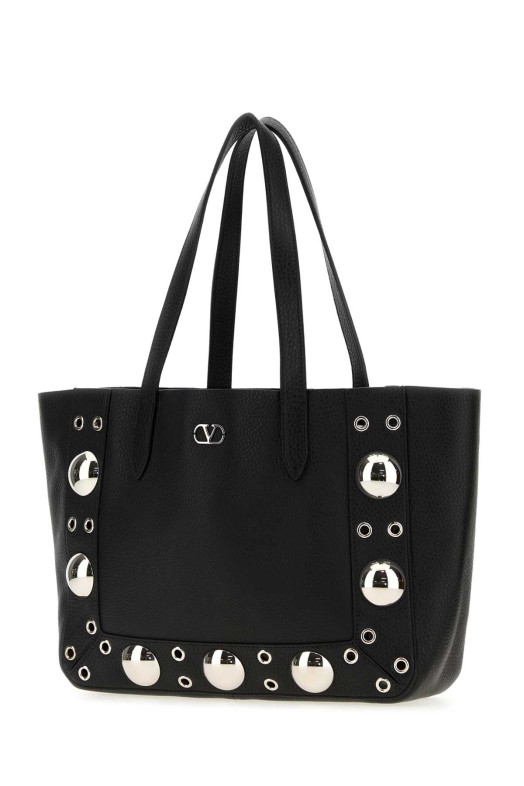 Black leather small Nellcôte shopping bag Black VALENTINO GARAVANI (7W2B0R88MJL) Black leather small Nellcôte shopping bag Black VALENTINO GARAVANI (7W2B0R88MJL)