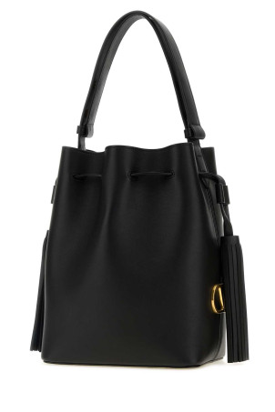 Чорна шкіряна сумка VLogo Signature bucket ba Black VALENTINO GARAVANI (7W2B0R99HHL)