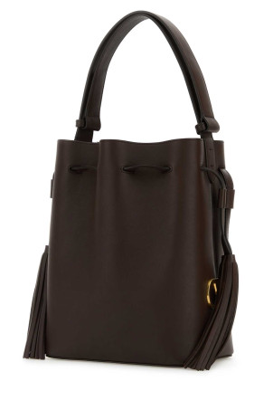 Chocolate leather VLogo Signature bucket bag VALENTINO GARAVANI (7W2B0R99HHL)