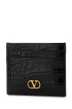 Черный кожаный держатель для карт VLogo Черный VALENTINO GARAVANI (7W2P0AJ7WEU) Черный кожаный держатель для карт VLogo Черный VALENTINO GARAVANI (7W2P0AJ7WEU)