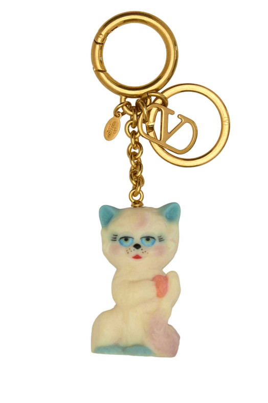 Multicolor metal and nylon Le Chat De La Maison keyring VALENTINO GARAVANI (7W2P0AR1VQY) Multicolor metal and nylon Le Chat De La Maison keyring VALENTINO GARAVANI (7W2P0AR1VQY)