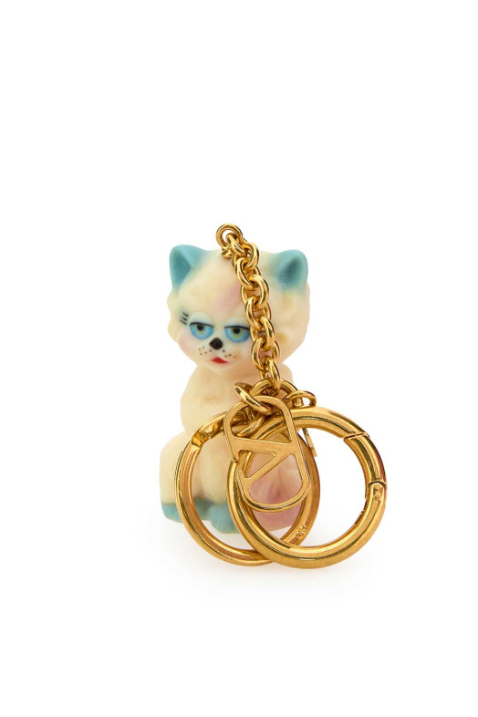 Multicolor metal and nylon Le Chat De La Maison keyring VALENTINO GARAVANI (7W2P0AR1VQY) Multicolor metal and nylon Le Chat De La Maison keyring VALENTINO GARAVANI (7W2P0AR1VQY)