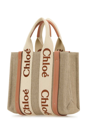 Multicolor linen small Woody shopping bag CHLOE (CHC23AS397L17) Multicolor linen small Woody shopping bag CHLOE (CHC23AS397L17)