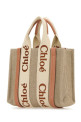 Multicolor linen small Woody shopping bag CHLOE (CHC23AS397L17) Multicolor linen small Woody shopping bag CHLOE (CHC23AS397L17)