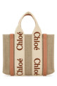 Multicolor linen small Woody shopping bag CHLOE (CHC23AS397L17) Multicolor linen small Woody shopping bag CHLOE (CHC23AS397L17)