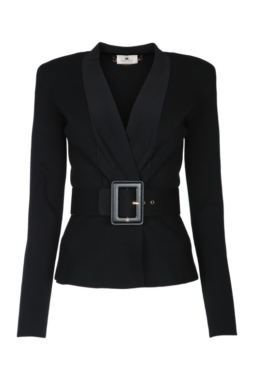 GIACCA IN MAGLIA CON CINTURA ELISABETTA FRANCHI (MK48S57E2) GIACCA IN MAGLIA CON CINTURA ELISABETTA FRANCHI (MK48S57E2)