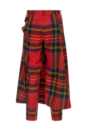 Tartan pants Red