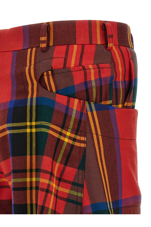 Tartan pants Red