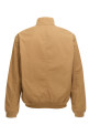 Logo embroidery bomber jacket Beige