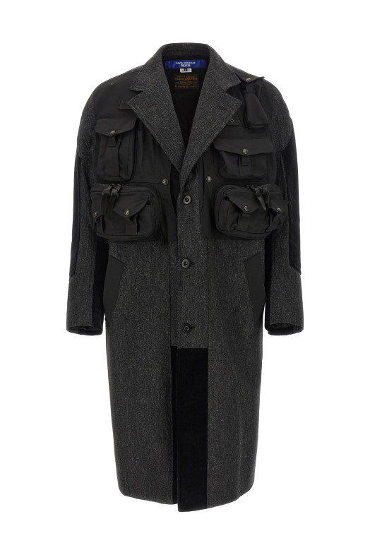 Пальто Filson x Junya Watanabe з клаптями Чорне WPC0071