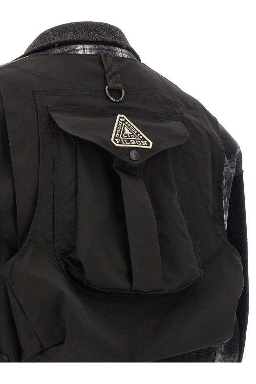 Пальто Filson x Junya Watanabe з клаптями Чорне WPC0071