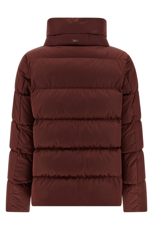 Блестящая атласная пуховая куртка бордового цвета HERNO PI001936D12170Z6705 Блестящая атласная пуховая куртка бордового цвета HERNO PI001936D12170Z6705