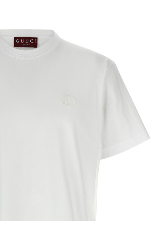 Logo embroidery t-shirt White Logo embroidery t-shirt White