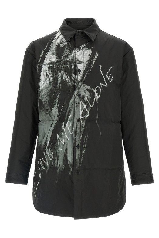 Утепленная рубашка-накидка Черная YOHJI YAMAMOTO HLB41909BLACK1 Утепленная рубашка-накидка Черная YOHJI YAMAMOTO HLB41909BLACK1