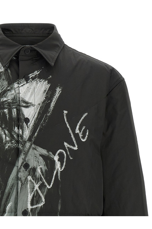 Утепленная рубашка-накидка Черная YOHJI YAMAMOTO HLB41909BLACK1 Утепленная рубашка-накидка Черная YOHJI YAMAMOTO HLB41909BLACK1