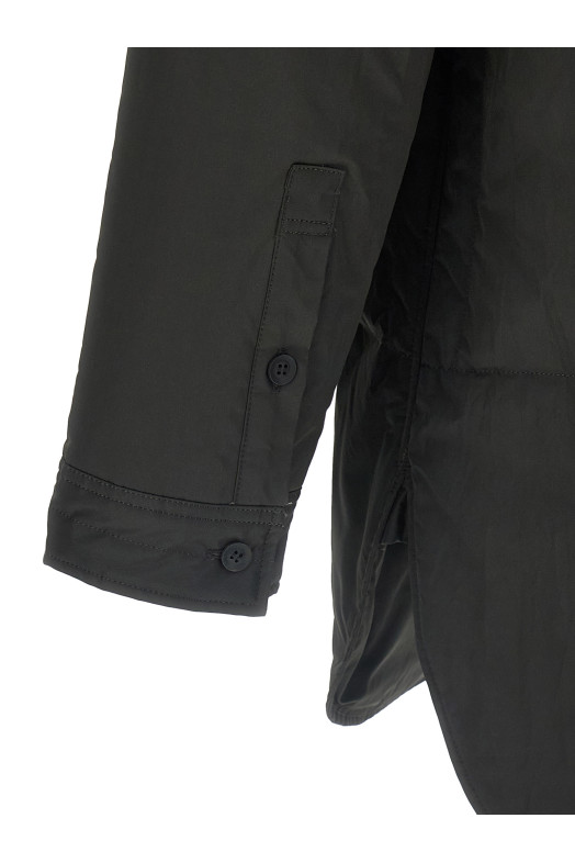 Утепленная рубашка-накидка Черная YOHJI YAMAMOTO HLB41909BLACK1 Утепленная рубашка-накидка Черная YOHJI YAMAMOTO HLB41909BLACK1