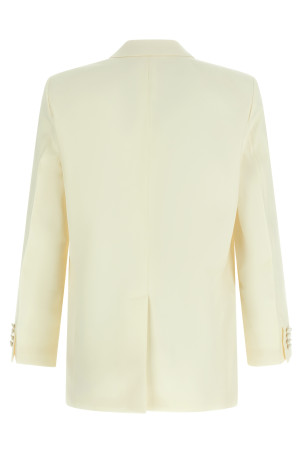 Двубортный технический блейзер из панамского полотна Белый GUCCI 851252Z7AYA9001 Двубортный технический блейзер из панамского полотна Белый GUCCI 851252Z7AYA9001