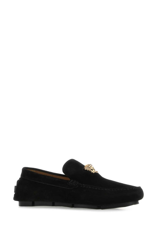 Черные замшевые мокасины VERSACE (10037011A00634) Черные замшевые мокасины VERSACE (10037011A00634)
