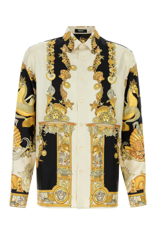 Printed silk shirt VERSACE (10194381A14567) Printed silk shirt VERSACE (10194381A14567)
