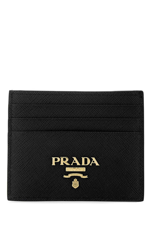 Black leather card holder Black PRADA (1MC025QWA)