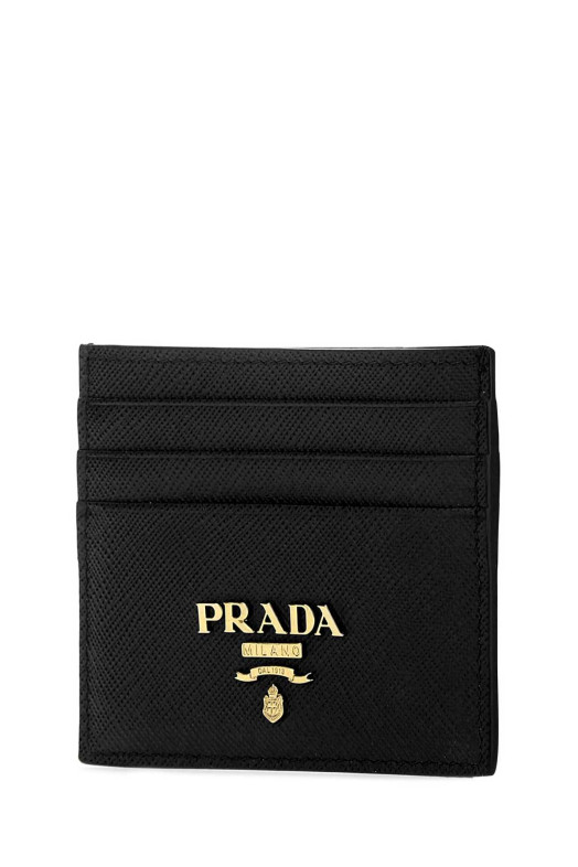 Black leather card holder Black PRADA (1MC025QWA)