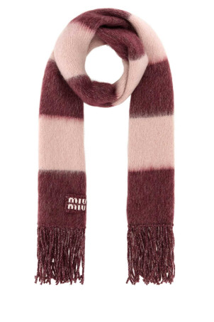 Embroidered mohair blend scarf MIU MIU (5FS0942CVE) Embroidered mohair blend scarf MIU MIU (5FS0942CVE)