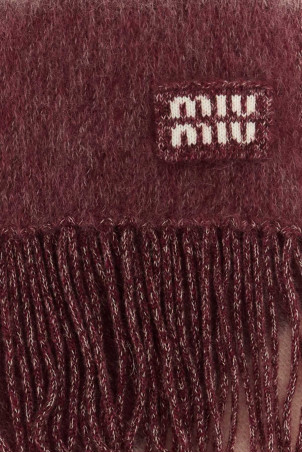 Embroidered mohair blend scarf MIU MIU (5FS0942CVE) Embroidered mohair blend scarf MIU MIU (5FS0942CVE)