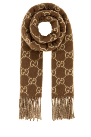 Вышитый кашемировый двусторонний шарф GUCCI (8123173GAC0) Вышитый кашемировый двусторонний шарф GUCCI (8123173GAC0)