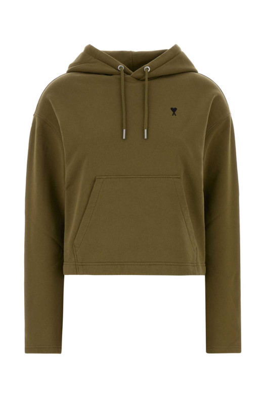 Army green cotton sweatshirt AMI (FSW767730) Army green cotton sweatshirt AMI (FSW767730)