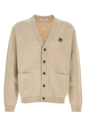 Кардиган из песчаной шерсти MAISON KITSUNE (PM00510KT1180) Кардиган из песчаной шерсти MAISON KITSUNE (PM00510KT1180)