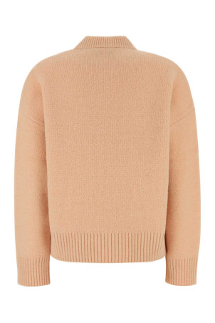 Свитер из смеси альпаки и шерсти лососевого цвета AMI (UKS836KN0135) AMI PARIS