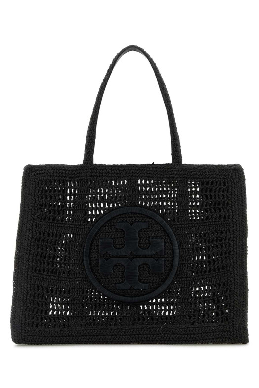 Black raffia large Ella shopping bag TORY BURCH (151277) Black raffia large Ella shopping bag TORY BURCH (151277)