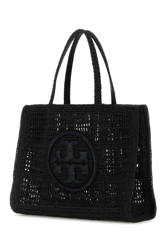 Black raffia large Ella shopping bag TORY BURCH (151277) Black raffia large Ella shopping bag TORY BURCH (151277)