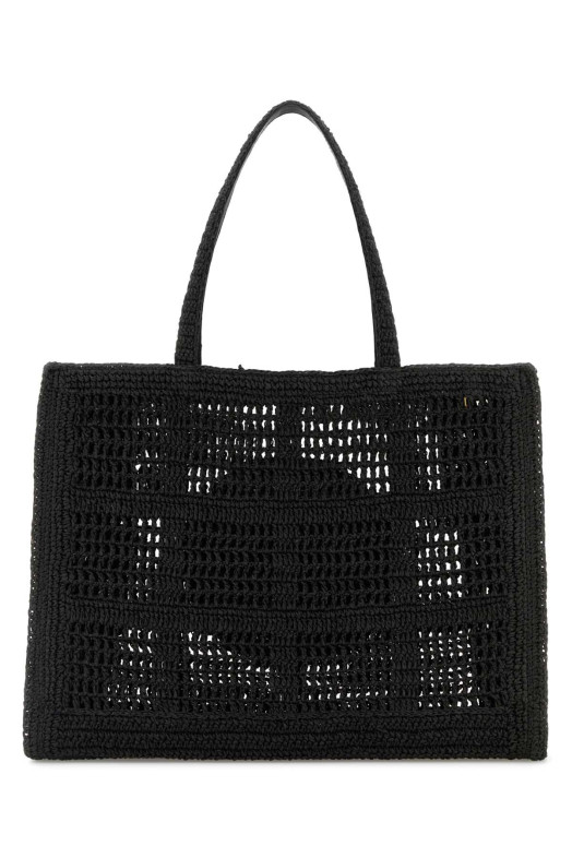 Black raffia large Ella shopping bag TORY BURCH (151277) Black raffia large Ella shopping bag TORY BURCH (151277)
