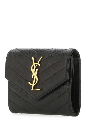 Черный кожаный кошелек Black SAINT LAURENT (403943BOW01) Черный кожаный кошелек Black SAINT LAURENT (403943BOW01)