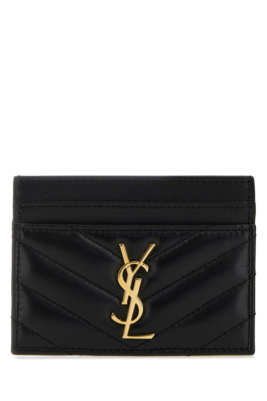 Черный кожаный держатель для карт Cassandre Черный SAINT LAURENT (423291AAA44) Черный кожаный держатель для карт Cassandre Черный SAINT LAURENT (423291AAA44)