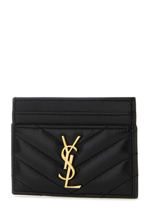 Черный кожаный держатель для карт Cassandre Черный SAINT LAURENT (423291AAA44) Черный кожаный держатель для карт Cassandre Черный SAINT LAURENT (423291AAA44)