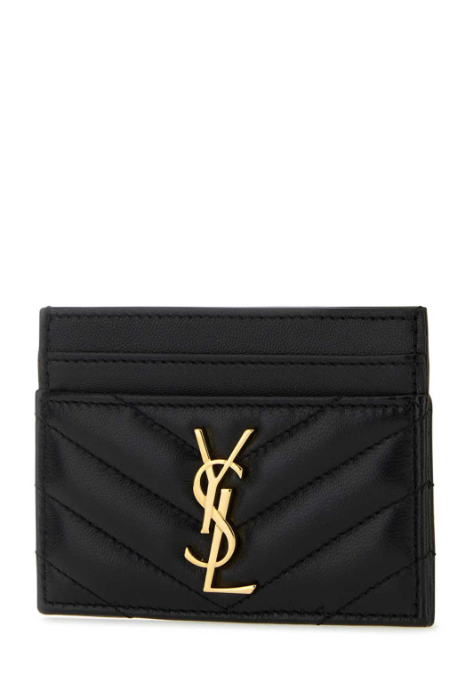 Черный кожаный держатель для карт Cassandre Черный SAINT LAURENT (423291AAA44) Черный кожаный держатель для карт Cassandre Черный SAINT LAURENT (423291AAA44)
