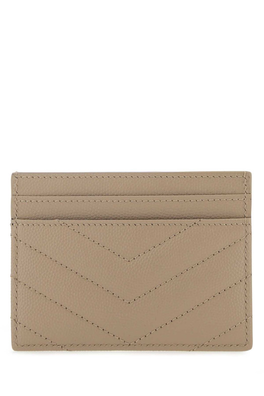 Бежевый кожаный держатель для карт SAINT LAURENT (423291BOW01) Бежевый кожаный держатель для карт SAINT LAURENT (423291BOW01)